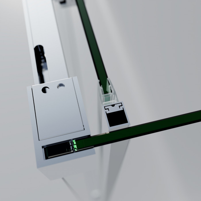 Душевой уголок Софт 2 (Soft 2) VSR-3SO28011CL, 1100*800, хром, стекло прозрачное
