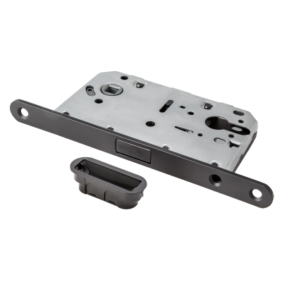 Замок магнитный под цилиндр с пластиковой ответной планкой B2B LBM 5085 pl Black, черный