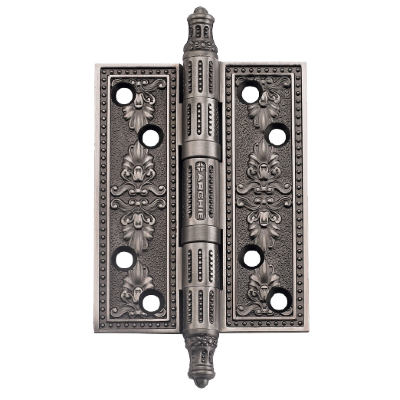 Петля дверная врезная A030-G 4262 BL.SILVER, L 100 мм 101 х 77, до 40 кг,черненое серебро на 2 петли