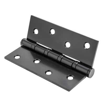 Петля стальная B2B 100-4S FH Black, 100*75*2,5, 4 кольца, плоский колпачек, черный (2шт.)