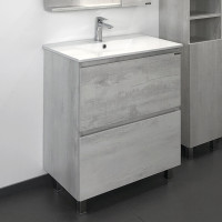 Тумба-умывальник Comforty Верона 75 дуб белый с раковиной Comforty 75Е