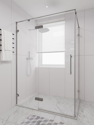 Душевой угол распашной Veconi Premium Alassio SP CH, 1300х800x2000, хром, стекло прозрачное осветленное