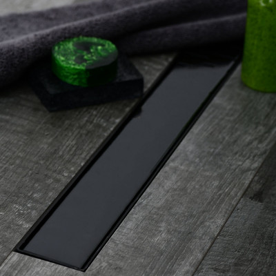Душевой лоток Veconi Klasik Black 750