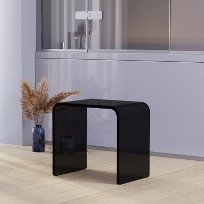 Стул для душа Veconi ST-AC-1TB, 425*280*390, черный полупрозрачный