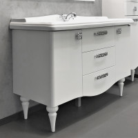 Тумба-умывальник Comforty Монако-120 белый глянец с раковиной Comforty 3312