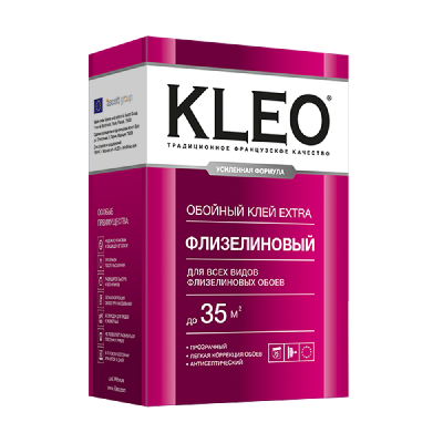 Клей для обоев ФЛИЗЕЛИНОВЫЙ EXTRA 35м2(250гр)  KLEO