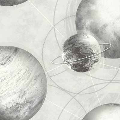Обои HC71987-14 (8) винил.горячего тиснения на флиз. основе 1,06*10,05  Planets HomeColor