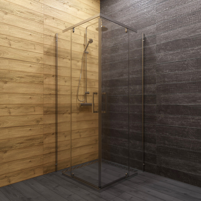Душевой уголок Triton Каппа-Хром 90×90 см (передние стёкла)