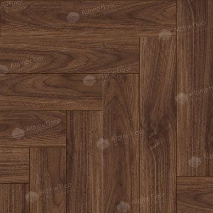 Ламинат Alpine Floor Herringbone 12 Орех Трентино (LF105-12) 12мм 34класс. 1.32м2. 22шт (А+В)