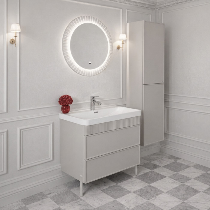 Комплект нерегулируемых мебельных ножек Comforty, 2 штуки, h=200мм, цвет серый шёлк