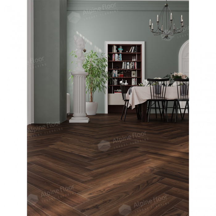 Ламинат Alpine Floor Herringbone 12 Дуб Абруццо (LF105-14) 12мм 34класс. 1.32м2. 22шт (А+В)