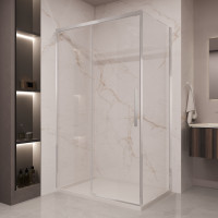 Душевой уголок Стелла (Stella) VSR-1ST1015CL, 1500*1000, хром, стекло прозрачное