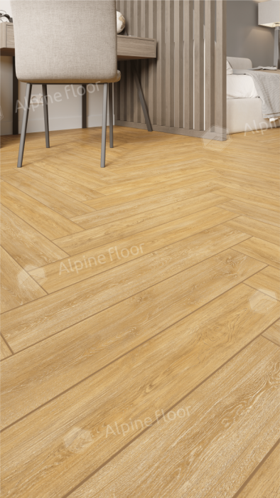 Ламинат Alpine Floor Herringbone Pro 8  Дуб Тулуза (LF102-04) 8мм 33класс. 1.3465м2. 22шт (А+В)