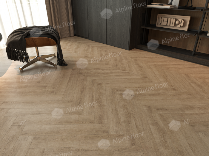Ламинат Alpine Floor Herringbone Pro 8  Дуб Прованс (LF102-07) 8мм 33класс. 1.3465м2. 22шт (А+В)