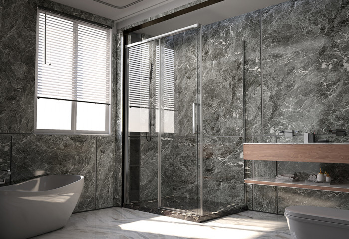 Душевой угол Veconi Premium Trento PTC-SP-40CH, 1400х800x2000, хром, стекло прозрачное