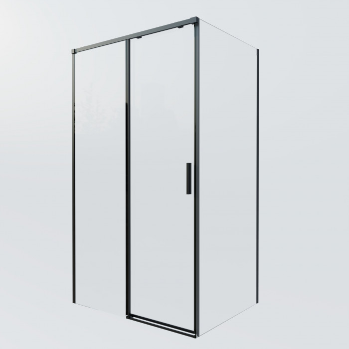 Душевой уголок Софт 2 (Soft 2) VSR-3SO29012CLB, 1200*900, черный, стекло прозрачное