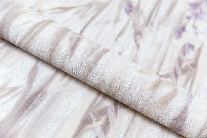 Обои виниловые на флизелиновой основе Отражение мотив, серый сиреневый, KERAMA MARAZZI