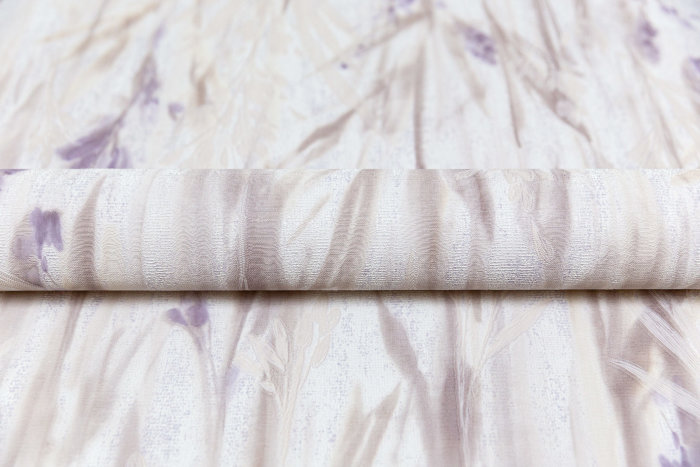 Обои виниловые на флизелиновой основе Отражение мотив, серый сиреневый, KERAMA MARAZZI