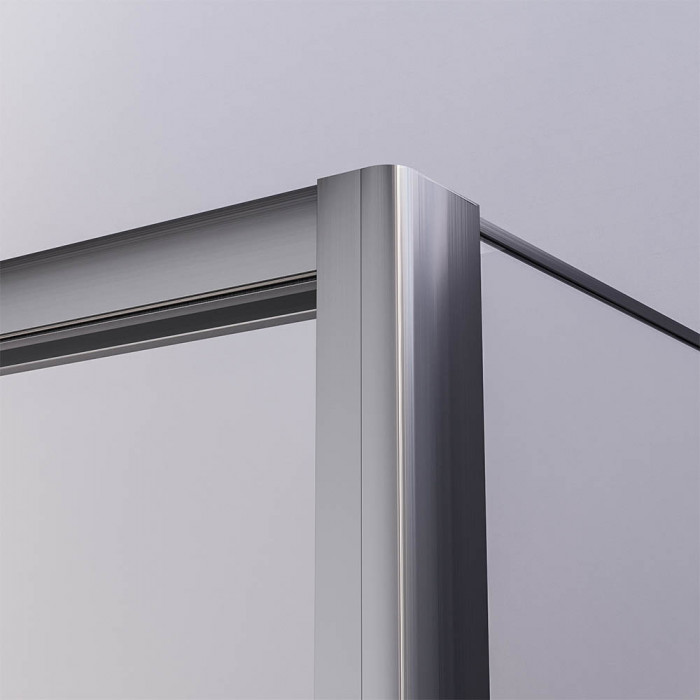 Душевой угол раздвижной Veconi Premium Prato 400 SP GR-R, 1800х800x2000, графит брашинг, стекло прозрачное