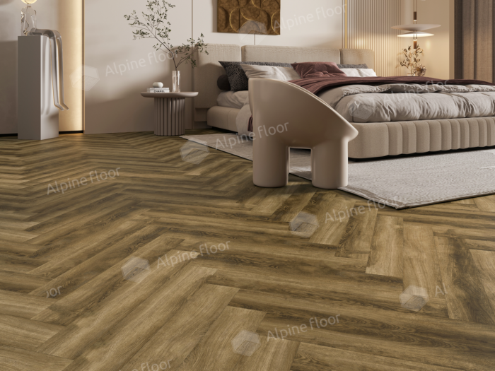 Ламинат Alpine Floor Herringbone Pro 8  Дуб Марсель (LF102-09) 8мм 33класс. 1.3465м2. 22шт (А+В)