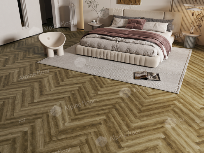 Ламинат Alpine Floor Herringbone Pro 8  Дуб Марсель (LF102-09) 8мм 33класс. 1.3465м2. 22шт (А+В)