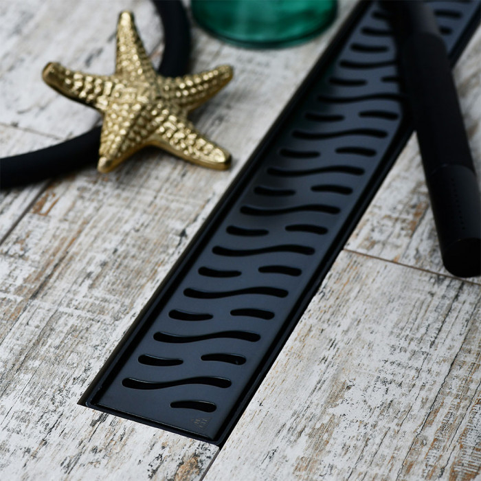 Душевой лоток Veconi Harmony Black 450