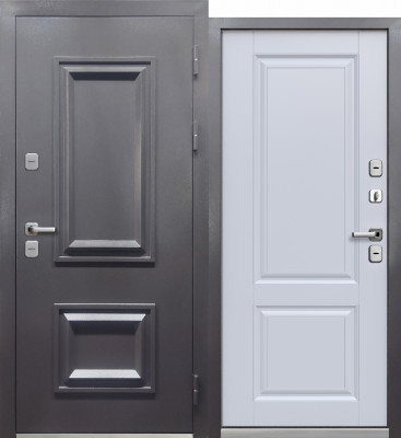 Дверь входная 860х2050 ТЕРМО 2 БУКЛЕ АНТРАЦИТ