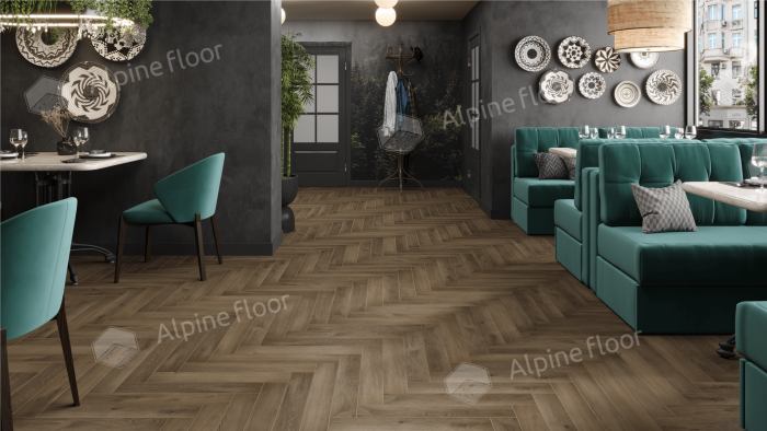 Ламинат Alpine Floor Herringbone Pro 8  Дуб Анжу (LF102-11) 8мм 33класс. 1.3465м2. 22шт (А+В)