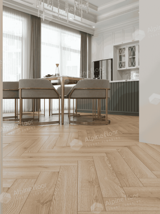Ламинат Alpine Floor Herringbone Pro 8  Дуб Артуа (LF102-12) 8мм 33класс. 1.3465м2. 22шт (А+В)