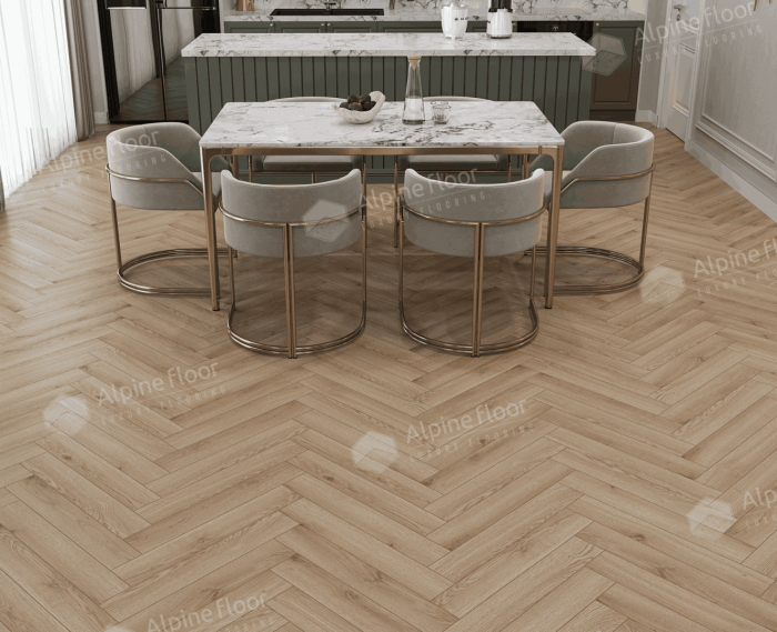 Ламинат Alpine Floor Herringbone Pro 8  Дуб Артуа (LF102-12) 8мм 33класс. 1.3465м2. 22шт (А+В)