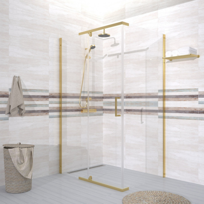 Душевой уголок Triton Терра-Голд 120×90 см (передние стёкла)