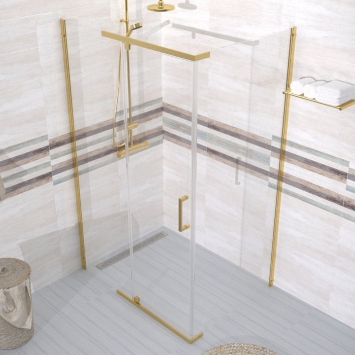 Душевой уголок Triton Терра-Голд 120×90 см (передние стёкла)