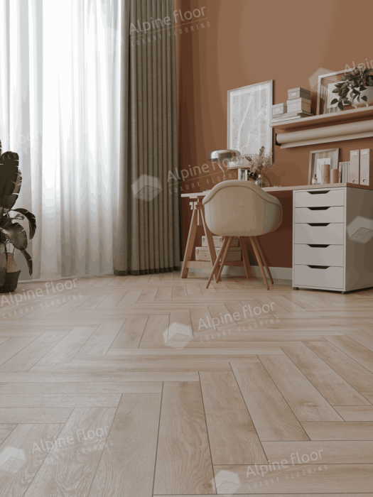 Ламинат Alpine Floor Herringbone Pro 8  Дуб Берри (LF102-13) 8мм 33класс. 1.3465м2. 22шт (А+В)