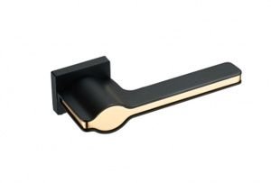 Ручка дверная Fantom FE 109-60 MB/22Gold  "Патти" мат.черный/золото блест.