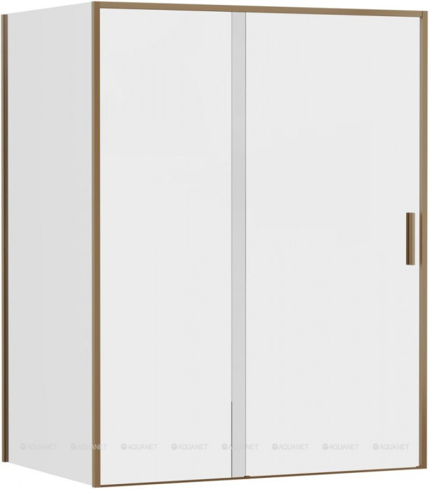 Душевой уголок Aquanet Pleasure Evo 150x100 AE65-150x100-GBT профиль золото-никель браш, прозрачное стекло