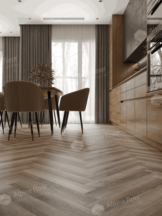 Ламинат Alpine Floor Herringbone Pro 8  Дуб Пикардия (LF102-14) 8мм 33класс. 1.3465м2. 22шт (А+В)