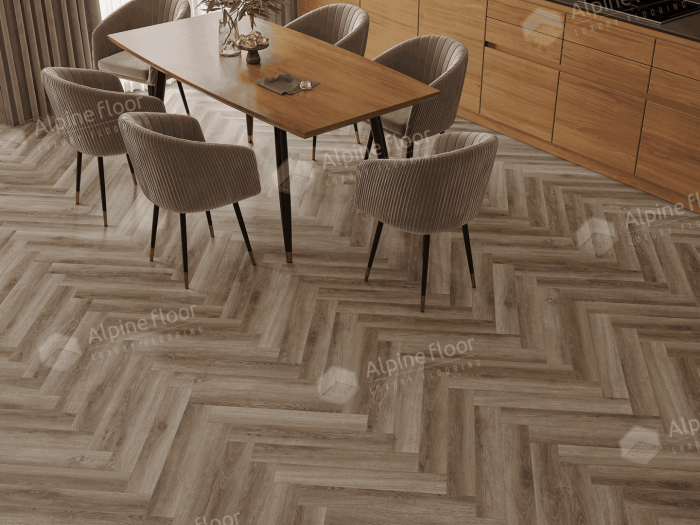 Ламинат Alpine Floor Herringbone Pro 8  Дуб Пикардия (LF102-14) 8мм 33класс. 1.3465м2. 22шт (А+В)
