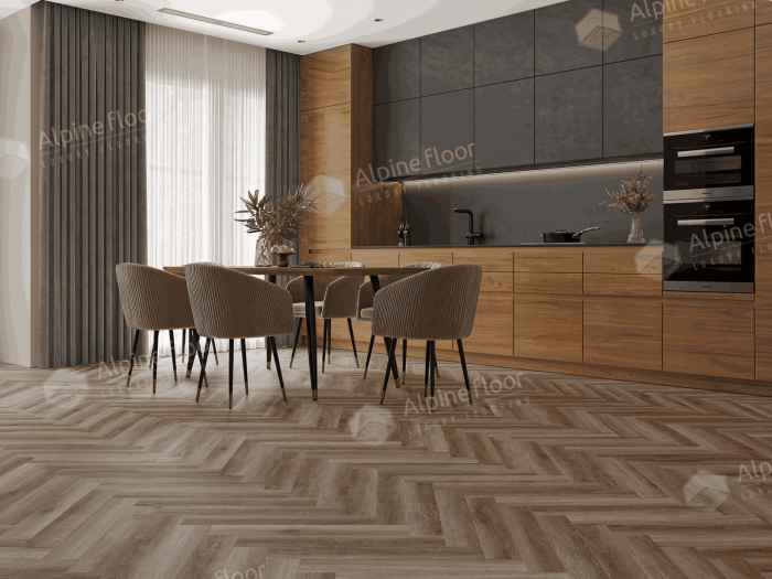 Ламинат Alpine Floor Herringbone Pro 8  Дуб Пикардия (LF102-14) 8мм 33класс. 1.3465м2. 22шт (А+В)