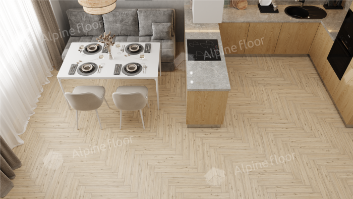 Ламинат Alpine Floor Herringbone Pro 12 Дуб Лион (LF106-01) 12мм 34класс. 1.1017м2. 18шт (А+В)