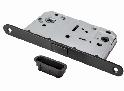 Защелка сантехническая магнитная с пластиковой ответной планкой B2B LBM 5096 pl Black, черный