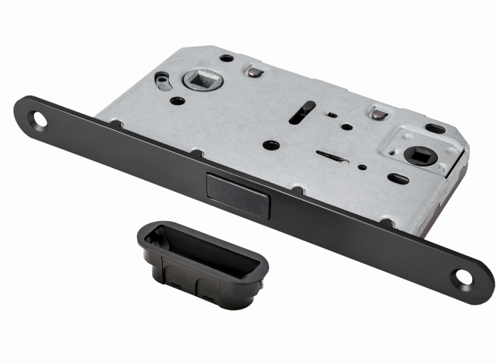 Защелка сантехническая магнитная с пластиковой ответной планкой B2B LBM 5096 pl Black, черный