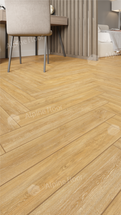 Ламинат Alpine Floor Herringbone Pro 12 Дуб Тулуза (LF106-04) 12мм 34класс. 1.1017м2. 18шт (А+В)