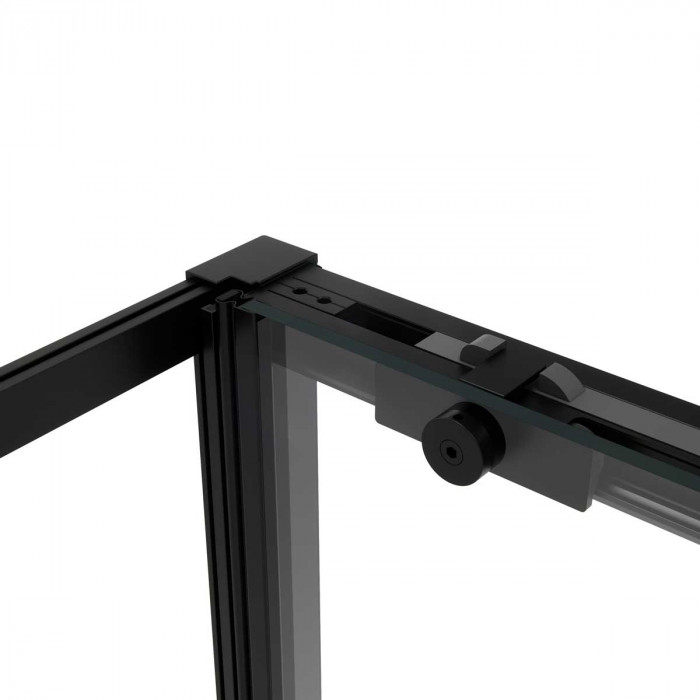 Душевой уголок Слим Софт (Slim Soft) VSR-1SS9014CLB, 1400*900, черный, стекло прозрачное