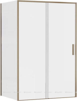 Душевой уголок Aquanet Pleasure Evo 130x90 AE65-130x90-GBT профиль золото-никель браш, прозрачное стекло_