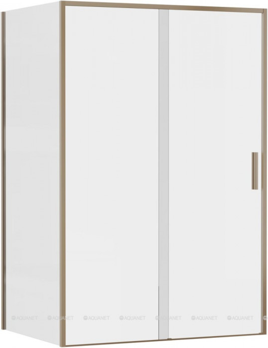 Душевой уголок Aquanet Pleasure Evo 130x90 AE65-130x90-GBT профиль золото-никель браш, прозрачное стекло_