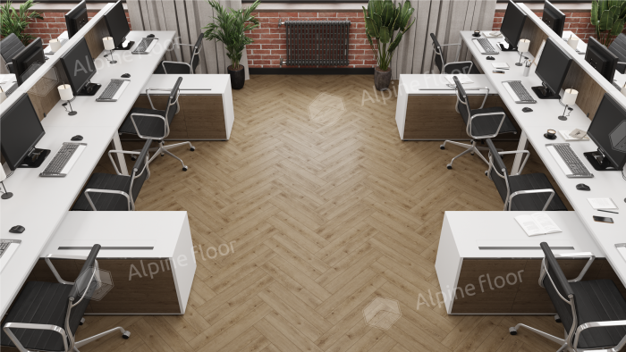 Ламинат Alpine Floor Herringbone Pro 12 Дуб Прованс (LF106-07) 12мм 34класс. 1.1017м2. 18шт (А+В)