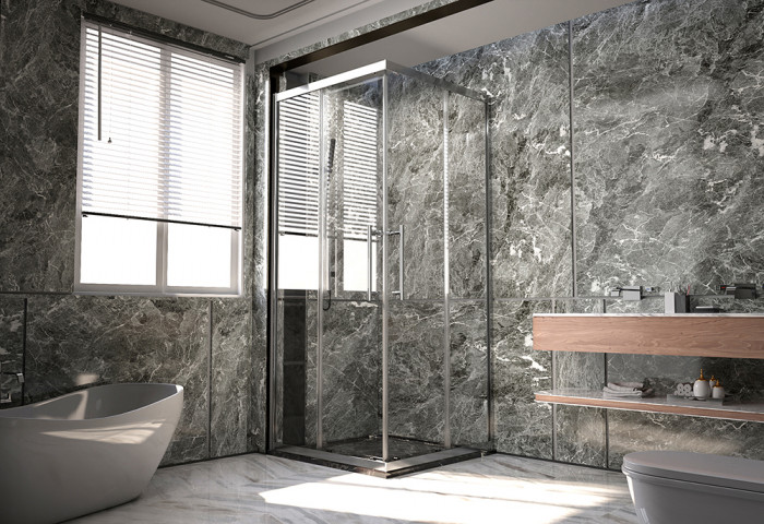 Душевой угол Veconi Premium Trento PTC-20CH, 1000Х800x2000, хром, стекло прозрачное