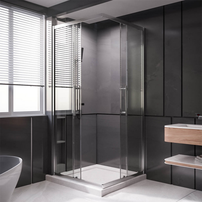Душевой угол Veconi Premium Trento PTC-20CH, 1000Х800x2000, хром, стекло прозрачное