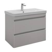Тумба-умывальник подвесная Comforty Енисей-80П2 альпийский иней c раковиной Comforty 4480