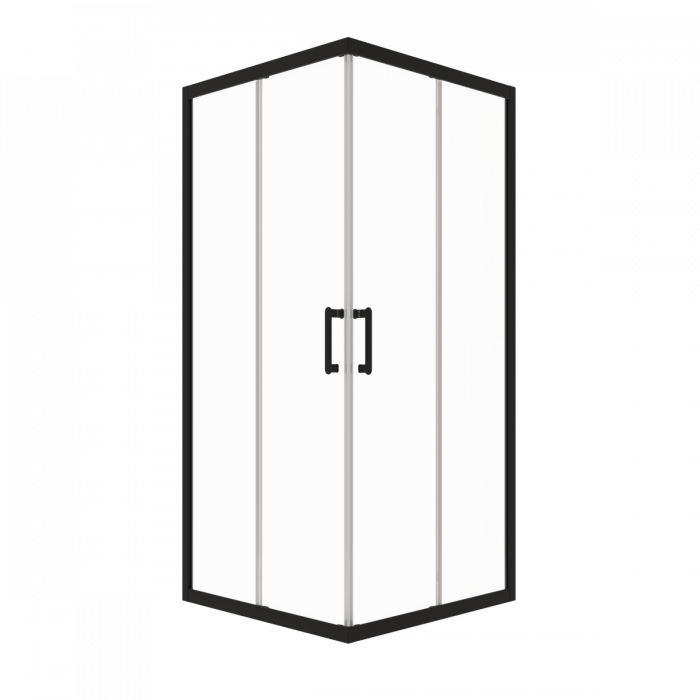 Душевой уголок Triton pro Фикс-Блэк 100×100 см (передние стёкла)